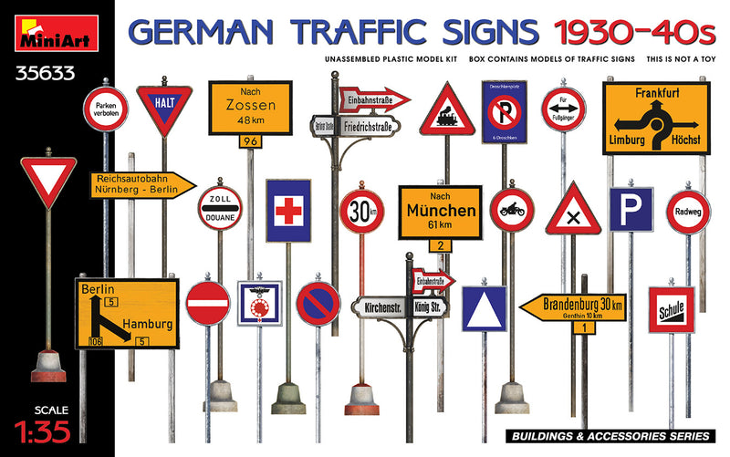 MiniArt 35633 1/35 German Traffic Signs 1930-40's