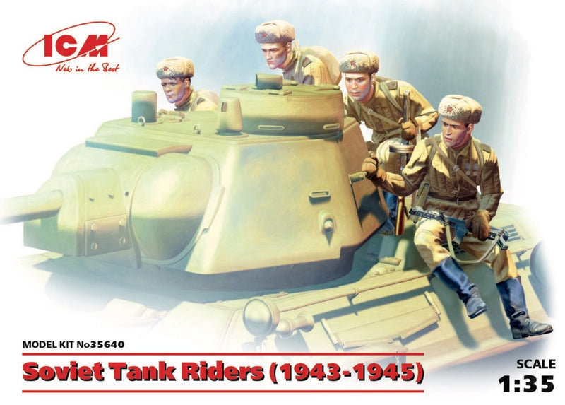 ICM 35640 1/35 Soviet Tank Riders (1943-1945) - 4 figure set