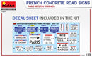 MiniArt 35659 1/35 French Concrete Road Signs - Paris Region (1930-40s)