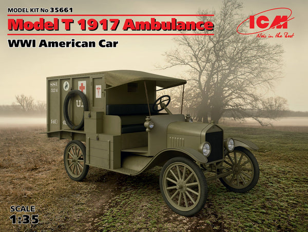 ICM 35661 1/35 Model T 1917 Ambulance, WWI Amercan Car