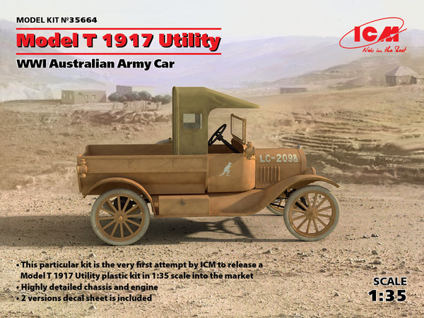 ICM 35664 1/35 Model T 1917 Utility, WWI Australian Army Car