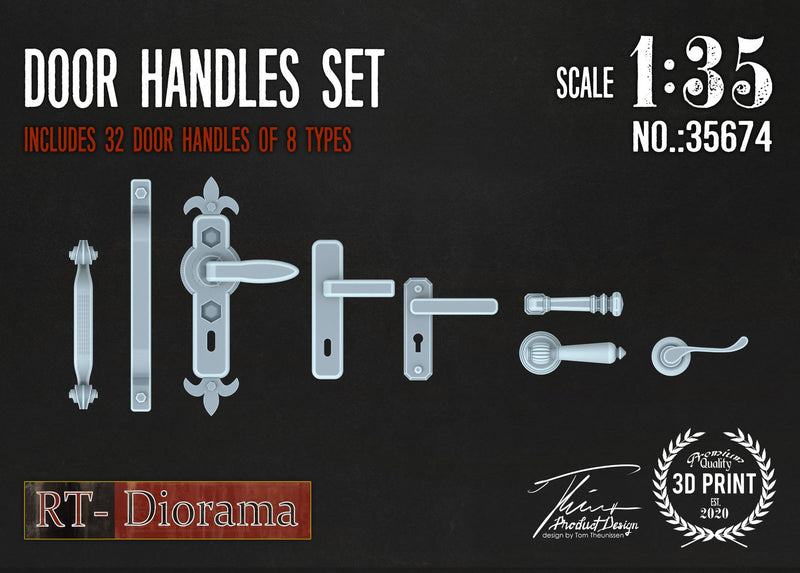 RT DIORAMA 35674 1/35 3D Printed Door Handles Set