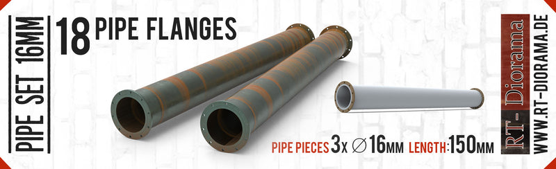 RT DIORAMA 35688 1/35 Pipe Set 16mm