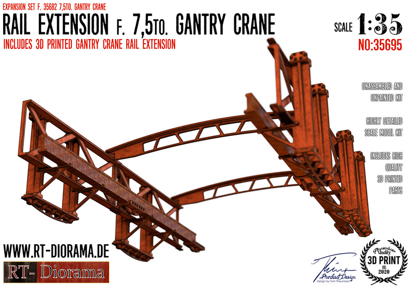 RT DIORAMA 35695 1/35 Rail Extension for 7.5 ton Gantry Crane