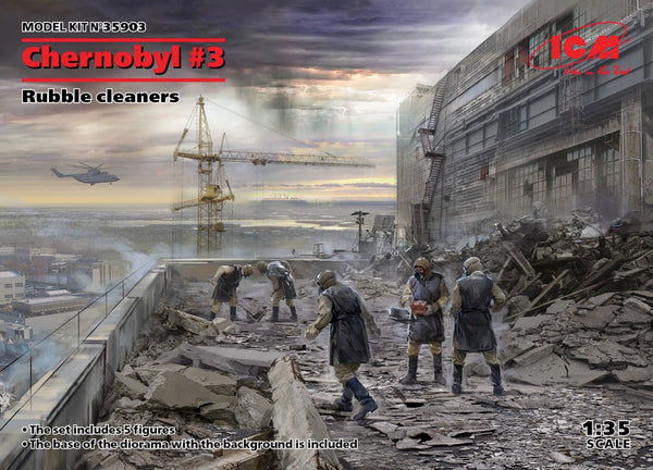 ICM 35903 1/35 Chernobyl #3: Rubble Cleaners Diorama Set