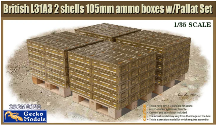 Gecko Models 35GM0020 1/35 British Ammo & Pallet Set