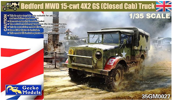 Gecko Models 35GM0027 1/35 Bedford MWD 15-cwt 4x2 GS (Closed Cab) Truck