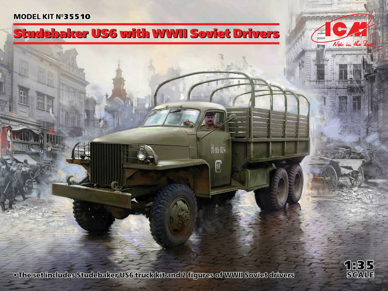 ICM 35510 1/35 Studebaker US6 with WWII Soviet Drivers