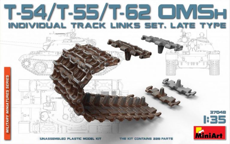 MiniArt 37048 1/35 T-54/T-55/T-62 OMSh Individual Track Links Set (Late)