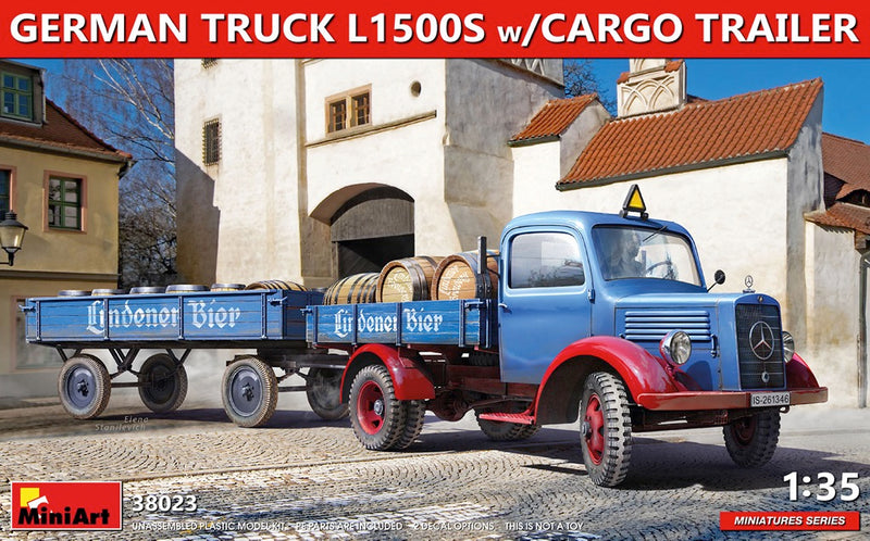 MiniArt 38023 1/35 German Truck L1500S w/ Cargo Trailer