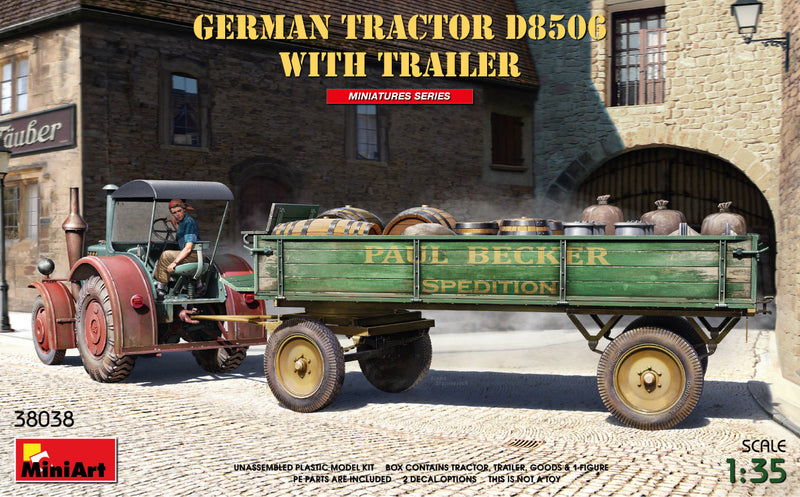 MiniArt 38038 1/35 German Tractor D8506 w/ Trailer