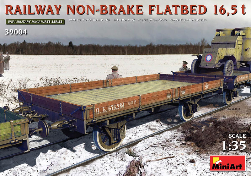 MiniArt 39004 1/35 Railway Non-brake Flatbed 16,5t