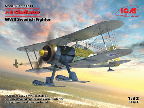 ICM 32044 1/32 J-8 Gladiator WWII Swedish Fighter