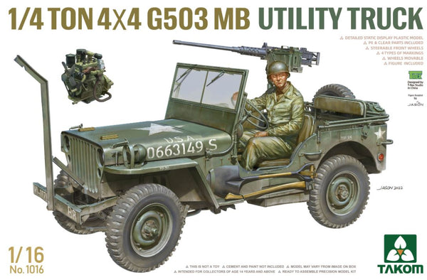 Takom 1016 1/16  US WWII Quarter Ton 4X4 Utility Vehicle