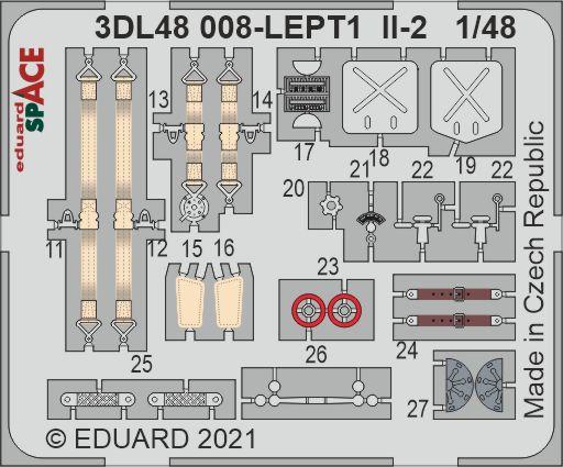 Eduard 3DL48008 1/48 II-2 Stormovik Space-3D Decals + Etched Parts