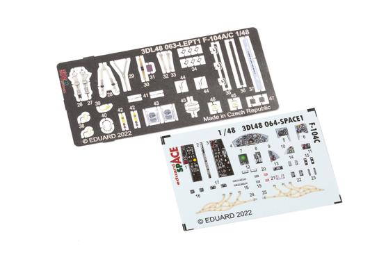 Eduard 3DL48064 1/48 F-104C Starfighter Space 3D Decals + Etched Parts