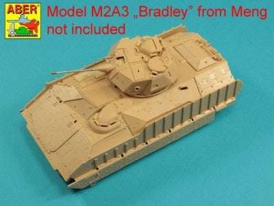 ABER 35L292 1/35 25mm M242 Bushmaster Ribbed Chain Gun Barrel 7,62mm M240 Machine Gun Barrel Used on Late M2A3 Bradley or LAV-25