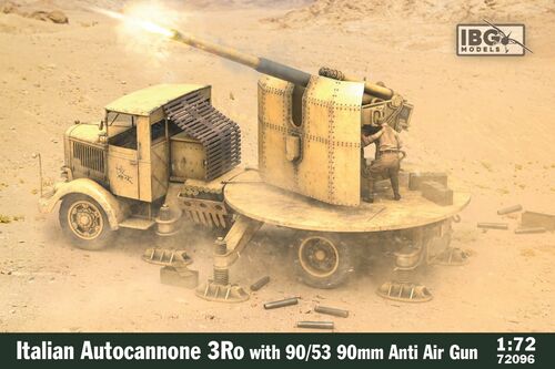 IBG 72096 1/72 Italian Autocannone 3Ro with 90/53 90mm Anti Air Gun