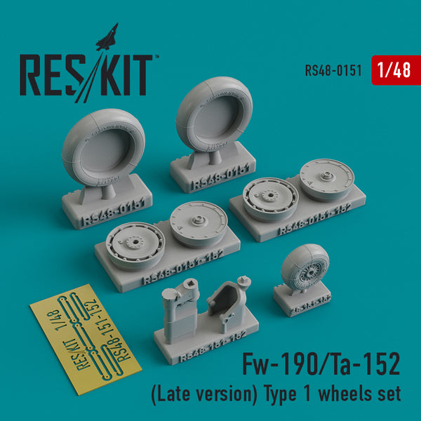 1/48 Res/Kit 480151 Fw190/Ta-152 (Late Version) Type 1 Wheel Set
