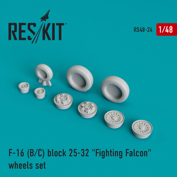 1/48 Res/Kit 480024 F-16 (B/C) Block 25-32 "Fighting Falcon" Wheel Set