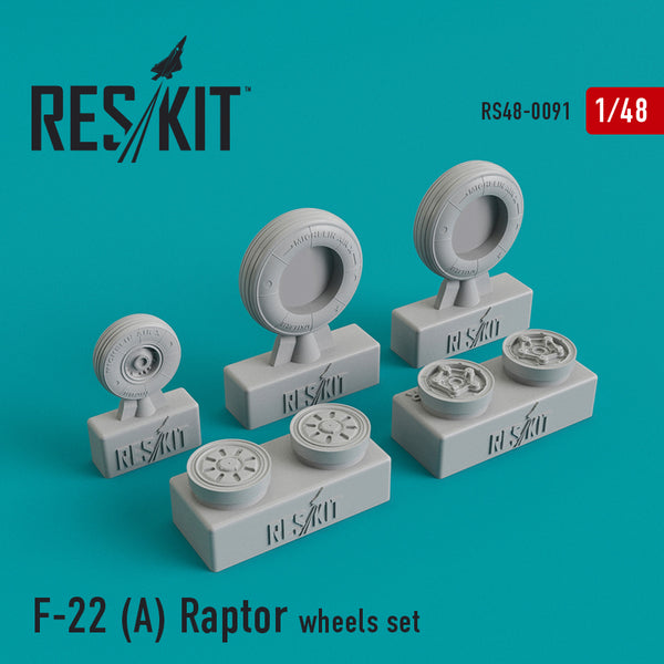 1/48 Res/Kit 480091 F-22A Raptor Wheel Set