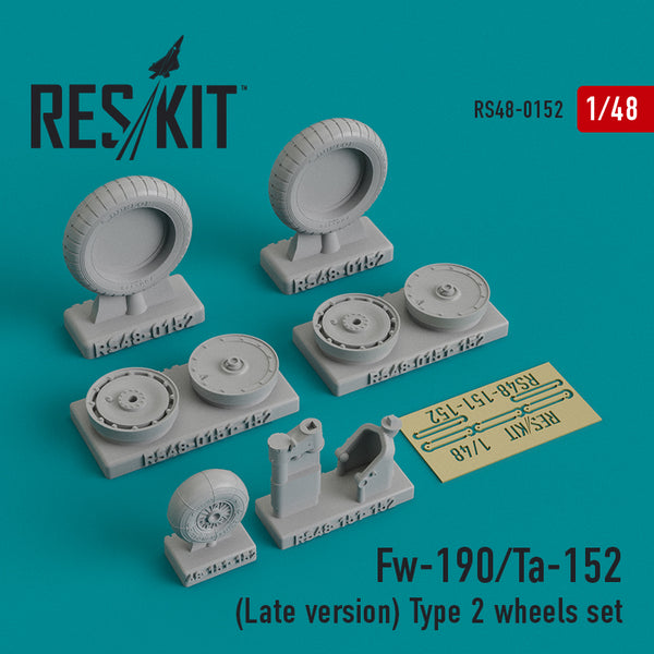 1/48 Res/Kit 480152 Fw190/Ta-152 (Late Version) Type 2 Wheel Set
