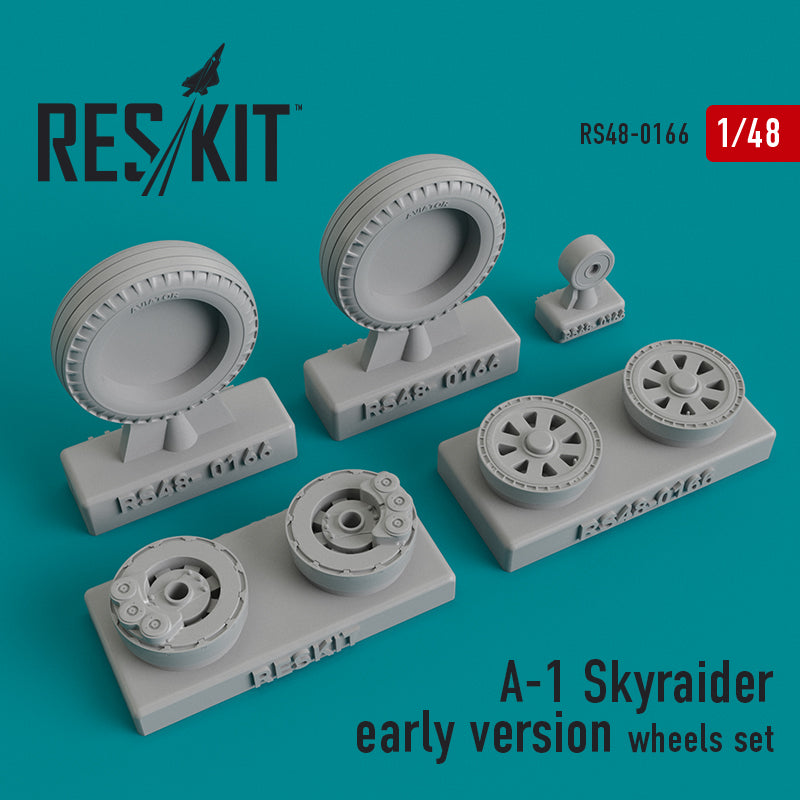1/48 Res/Kit 480166 A-4 A-1 Skyraider Early Version Wheel Set