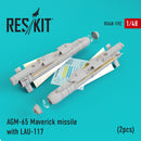 Res/Kit 480192 1/48 AGM-65 Maverick Missle with LAU-117 (2 pcs)