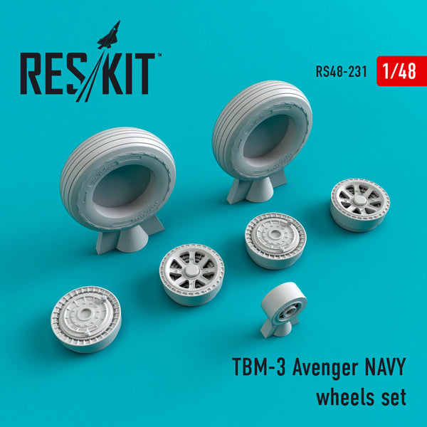 1/48 Res/Kit 480231 TBM-3 Avenger NAVY Wheel Set