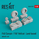 Res/Kit 480105 1/48 F4U Corsair / F6F Land Based Wheel Set