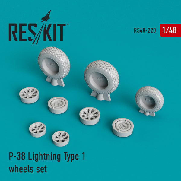 1/48 Res/Kit 480220 P-38 Lightning Type 1 Wheel Set