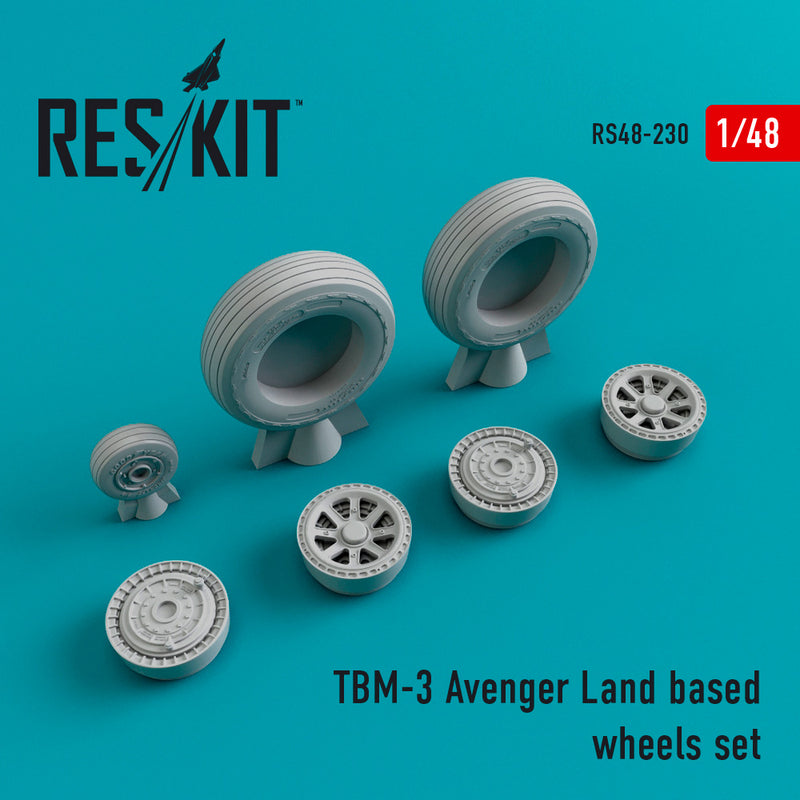 1/48 Res/Kit 480230 TBM-3 Avenger Land Based Wheel Set