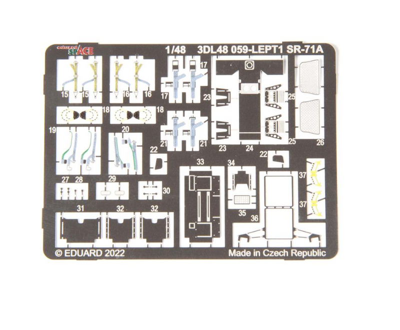 Eduard 3DL48059 1/48 SR-71 Blackbird Space 3D Decals + Etched Parts