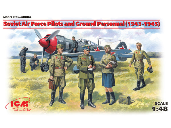 ICM 48084 1/48 Soviet Air Force Pilots and Ground Personnel (1943-1945)