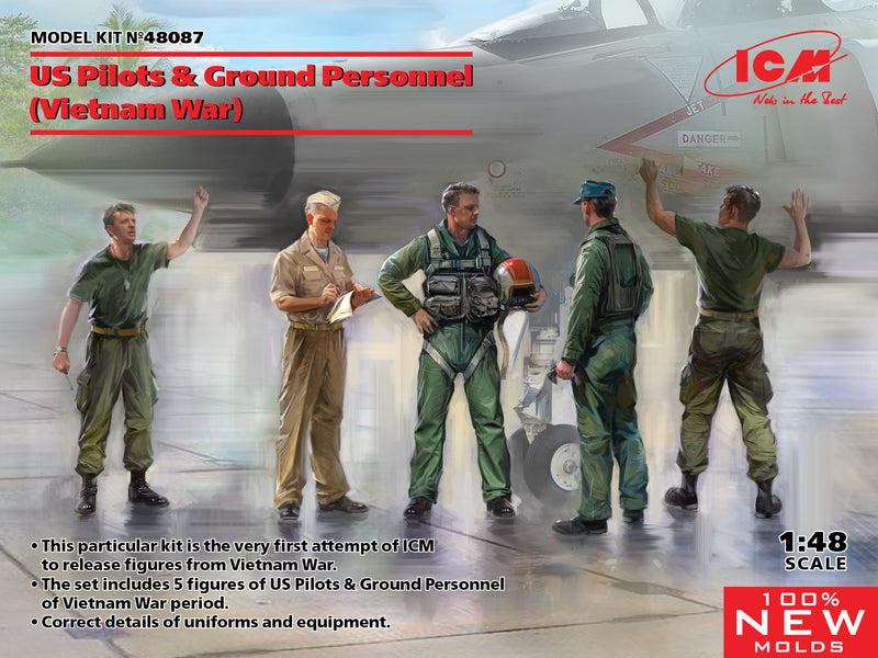 ICM 48087 1/48 US Pilots and Ground Personnel (Vietnam War)