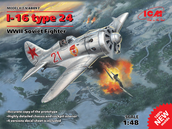 ICM 48097 1/48 I-16 type 24 WWII Soviet Fighter