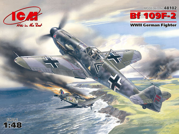 ICM 48102 1/48 Bf-109 F-2, WWII German Fighter