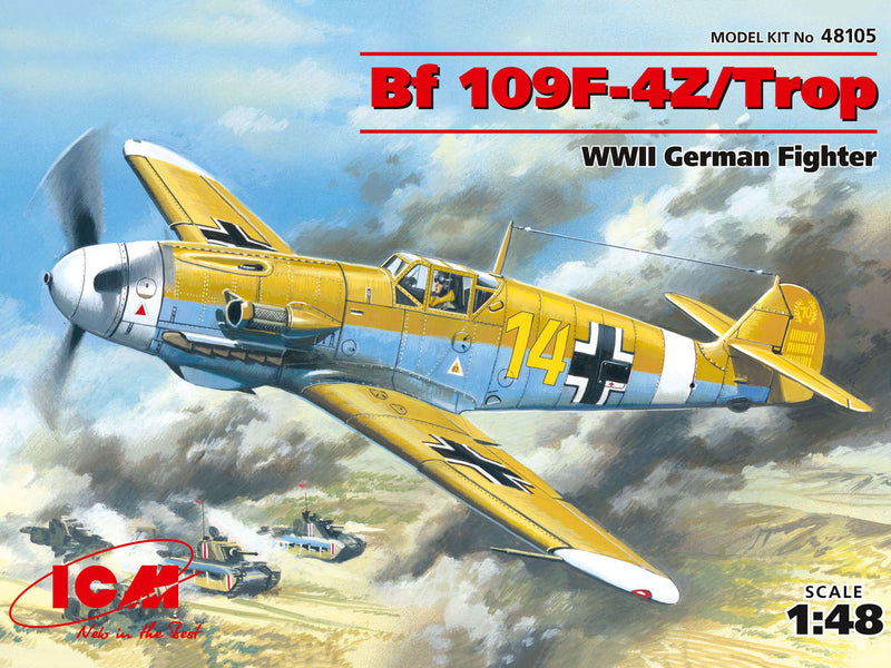ICM 48105 1/48 Messerschmitt Bf 109F-4Z/Trop, WWII German Fighter