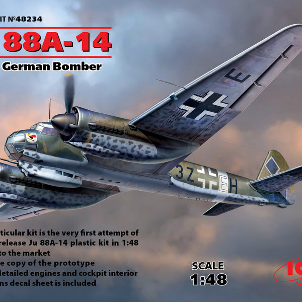 ICM 48234 1/48 Ju 88A-14, WWII German Bomber
