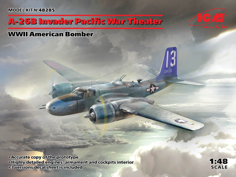 ICM 48285 1/48 A-26B Invader (Pacific War Theater), WWII American Bomber
