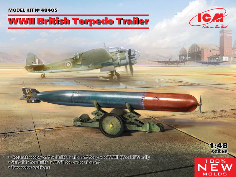 ICM 48405 1/48 WWII British Torpedo Trailer