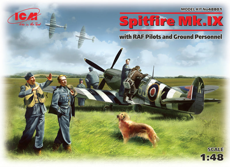 ICM 48801 1/48 Spitfire Mk.IX with RAF Pilots & Ground Personnel