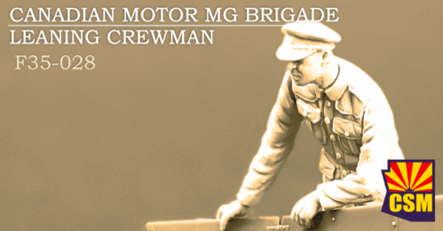 Copper State Models F35028 1/35 Canadian Motor MG Brigade Leaning Crewman