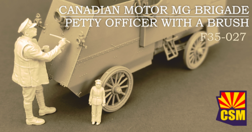 Copper State Models F35027 1/35 Canadian Motor MG Brigade Petty Officer with a Brush