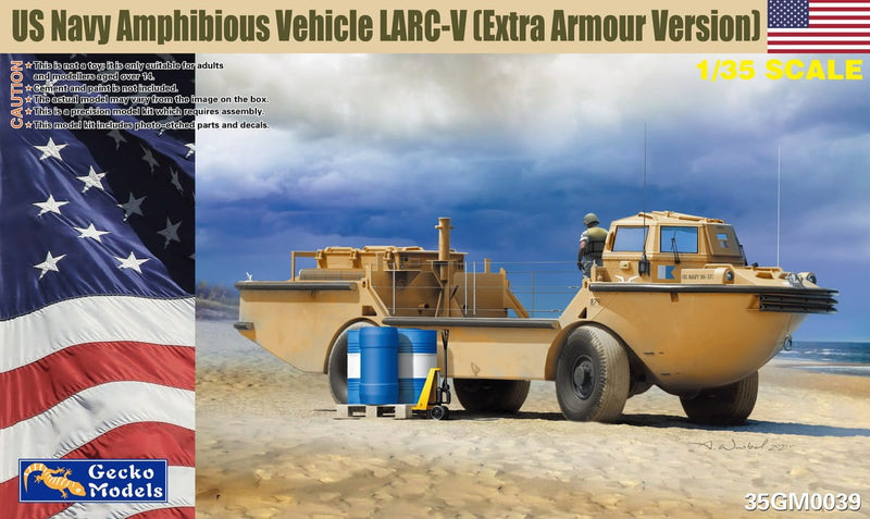 Gecko Models 35GM0039 1/35 US Navy Amphibious Vehicle LARC-V (Extra Armour Version)