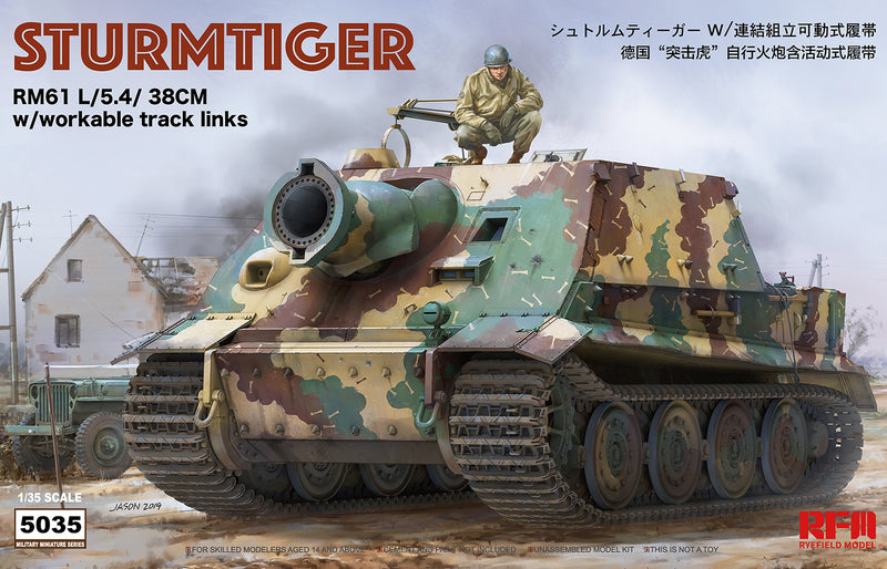 Rye Field Model 5035 1/35 Sturmtiger RM61 L/5.4/ 38cm with Workable Track Links