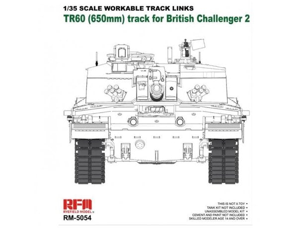Rye Field Model 5054 1/35 Workable Track Links for Challenger 2