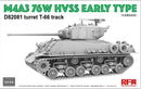 Rye Field Model 5058 1/35 M4A3 76W Sherman HVSS Early Type D82081 Turret T-66 Workable Tracks