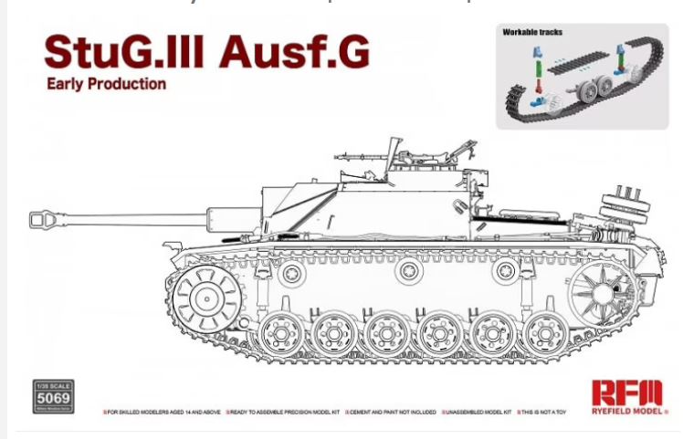 Rye Field Model 5069 1/35 StuG III Ausf G EARLY with Workable Track