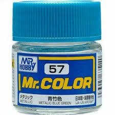 Mr. Hobby Mr. Color 57 - Metallic Blue Green (Metallic/Aircraft) - 10ml